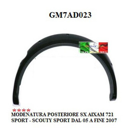 Modenatura posteriore aixam - sx,